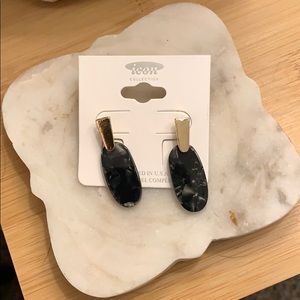 Black Marble Earrings